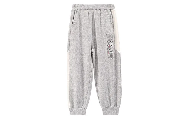 Детские спортивные штаны с завязкой на талии Red bean, Medium Heather Gray