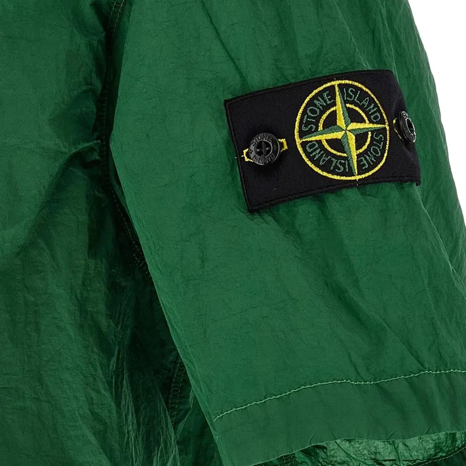 Мужская рубашка с нашивкой с коротким рукавом STONE ISLAND, Green — фото 4