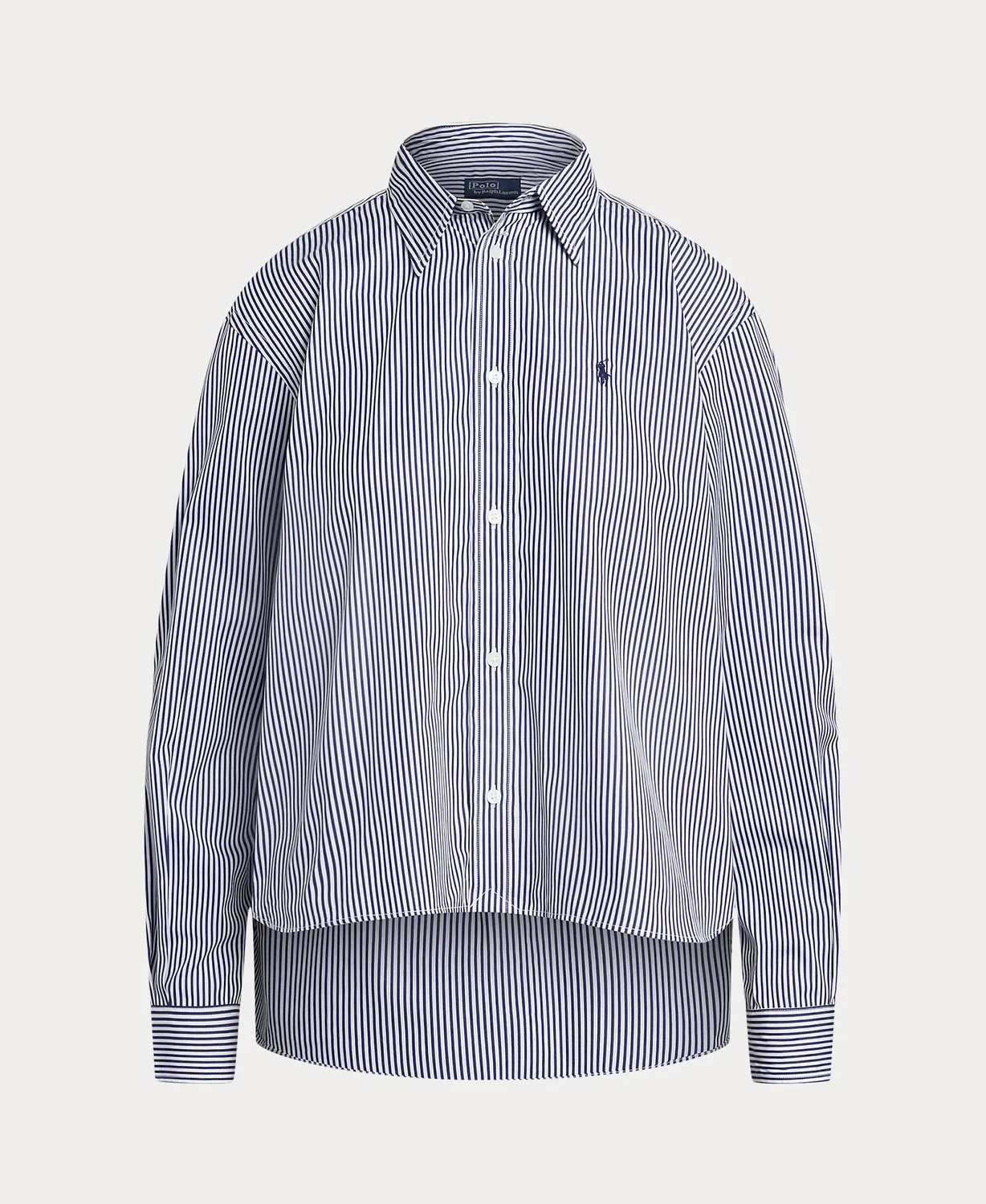 Женская рубашка из хлопка, Polo Ralph Lauren, синий — фото 4