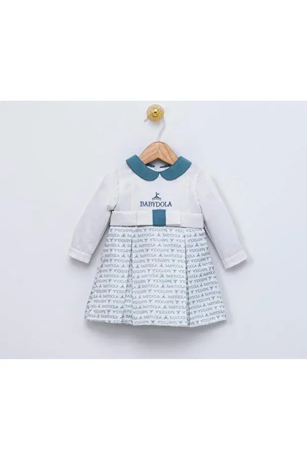 Детское платье для девочек с принтом Babydola baby dress Butik, Blue — фото 2