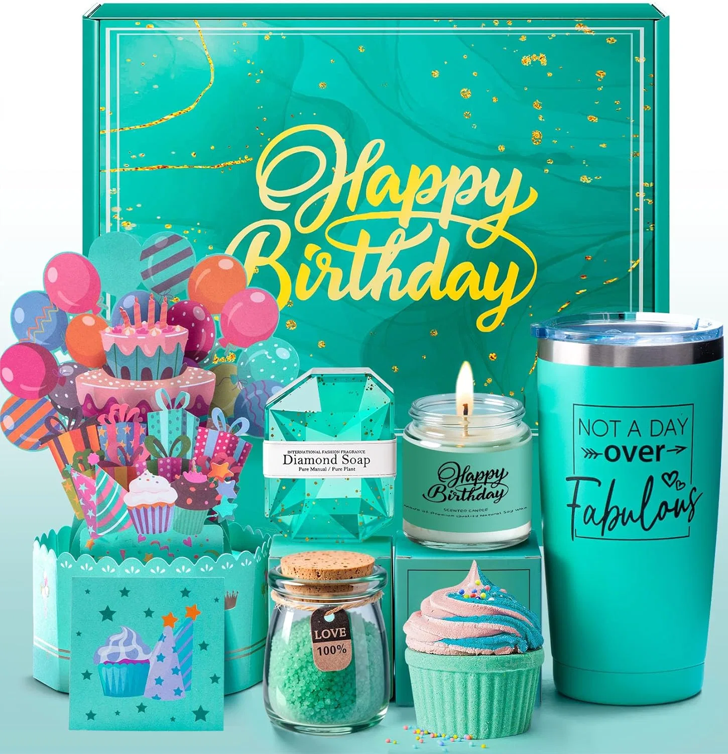 Набор подарочный Birthday Gift Basket, 6-Piece Set, ITABLETAS, Green