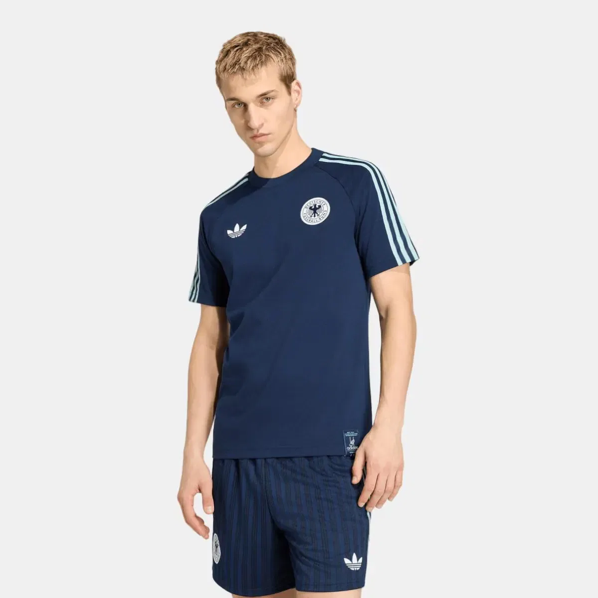 Мужская футболка с принтом Alemania adidas Originals, Azul Marino