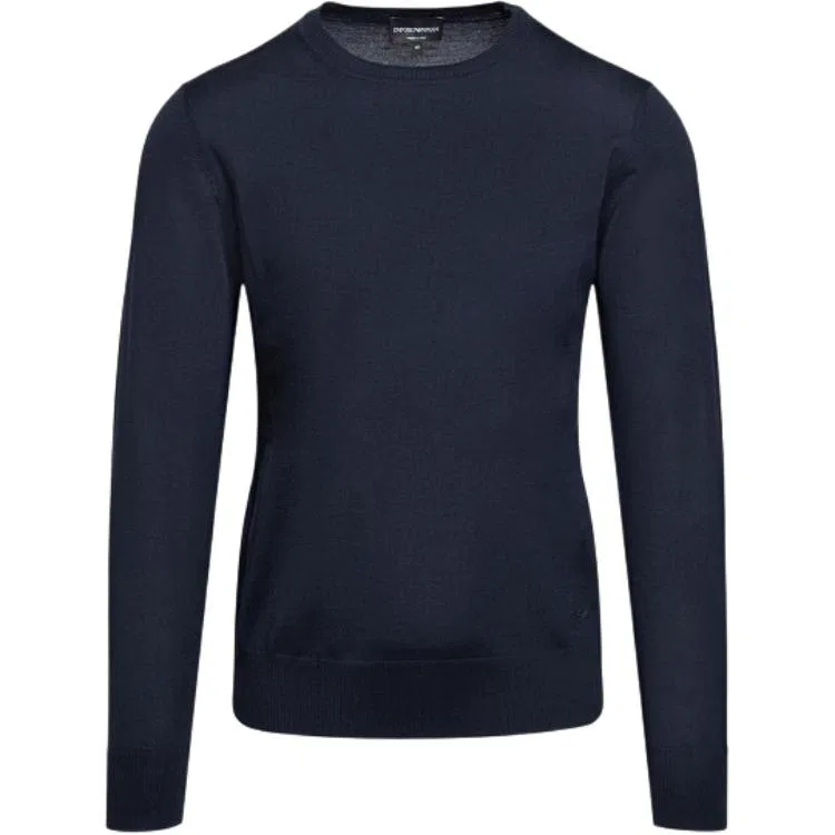 Мужской джемпер с вышивкой логотипа Emporio Armani, Marine Blue