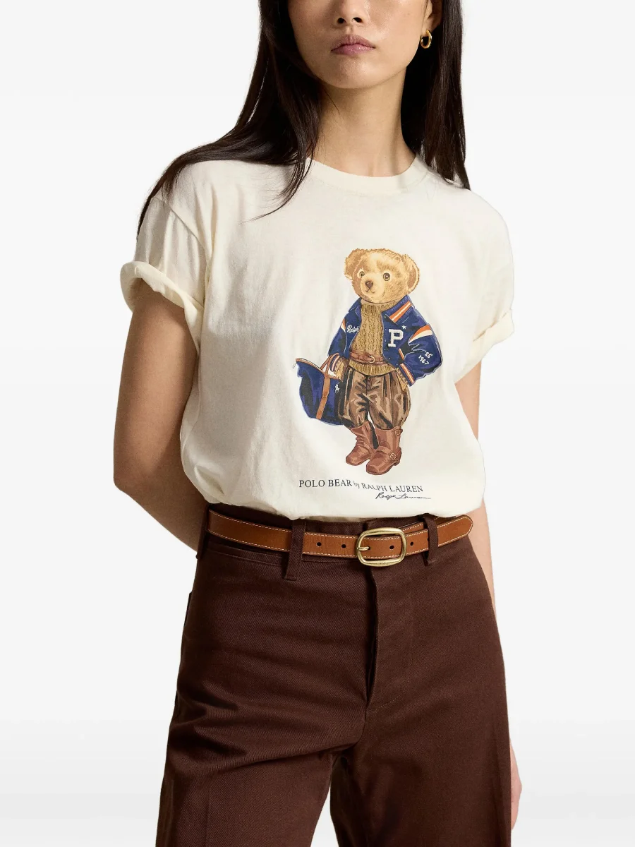 Футболка Polo Ralph Lauren с медвежонком, белый