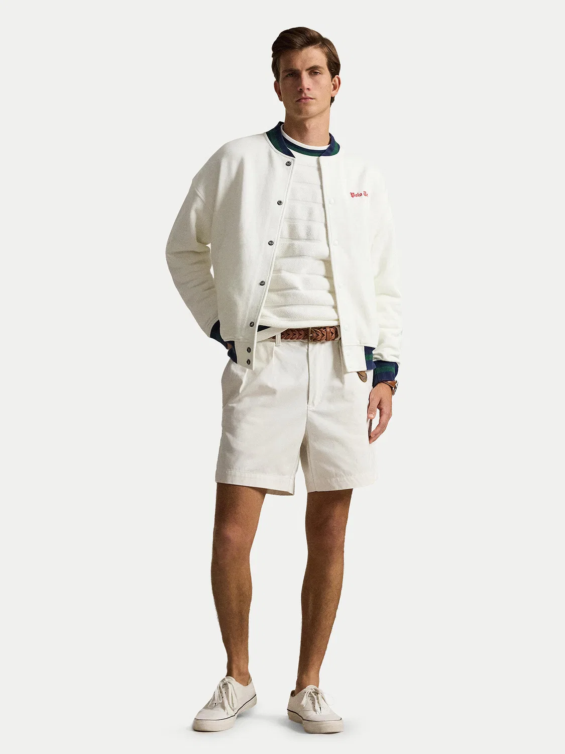 Мужской свитшот свободного кроя Polo Ralph Lauren, белый — фото 2