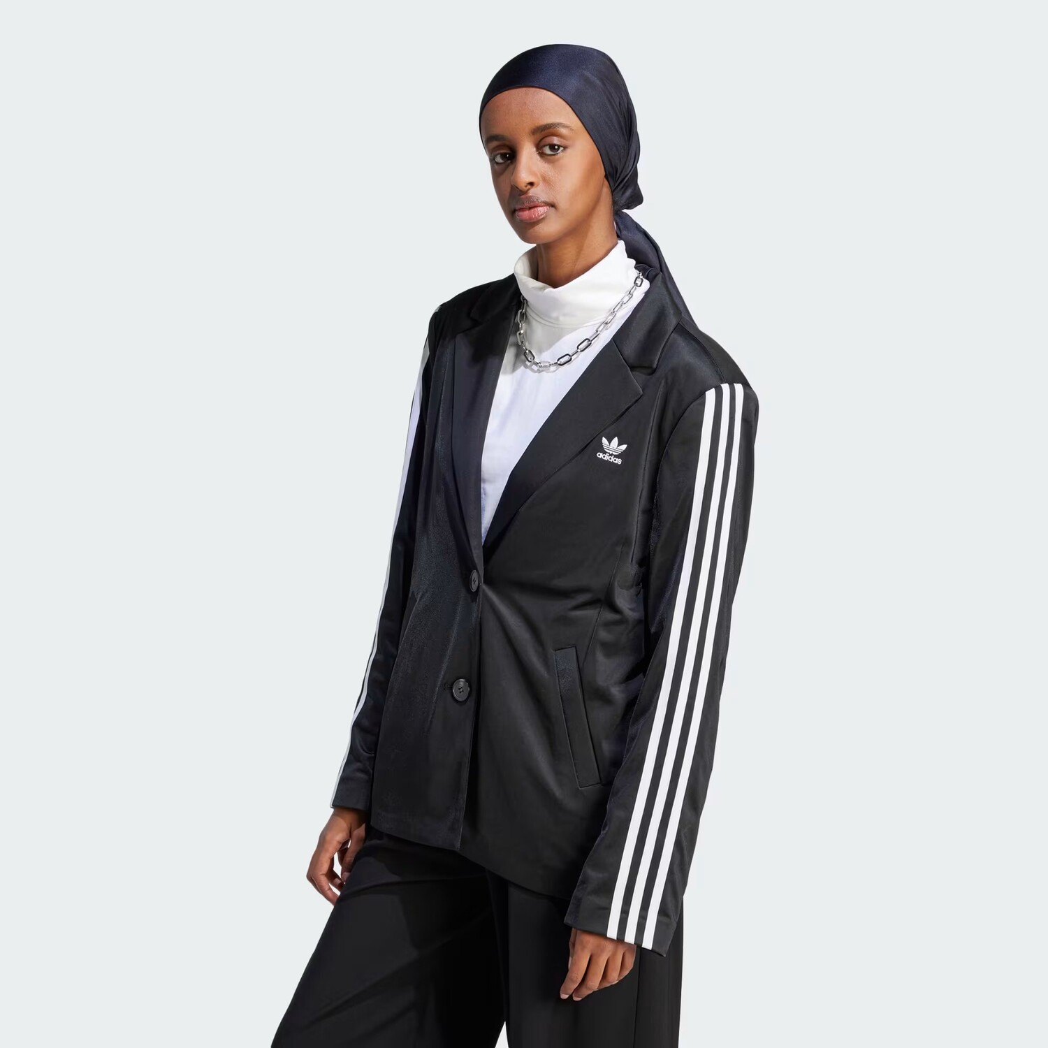 Блейзер женский Adicolor Classics 3-Stripes, черный — фото 3
