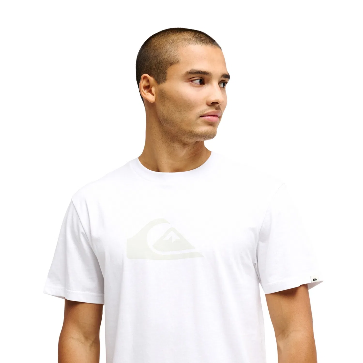 Детская хлопковая футболка с принтом Ev Comp Logo Quiksilver, White — фото 4