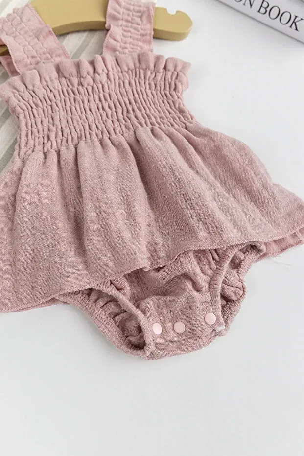 Детское платье для девочек хлопковое Babymod, Dried Rose — фото 2