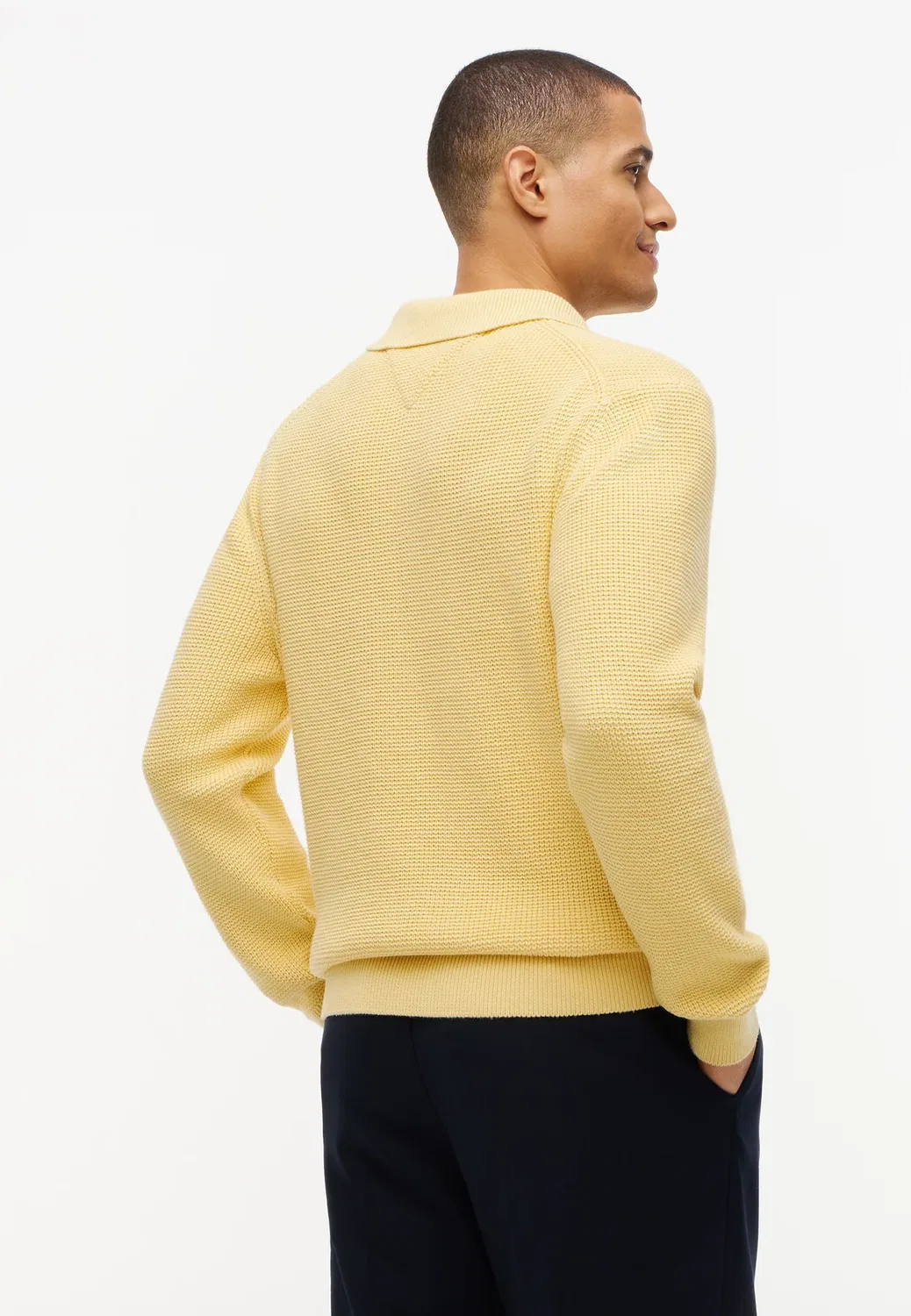 Вафельная структура для регби - джемпер Tommy Hilfiger, Light Daffodil — фото 3
