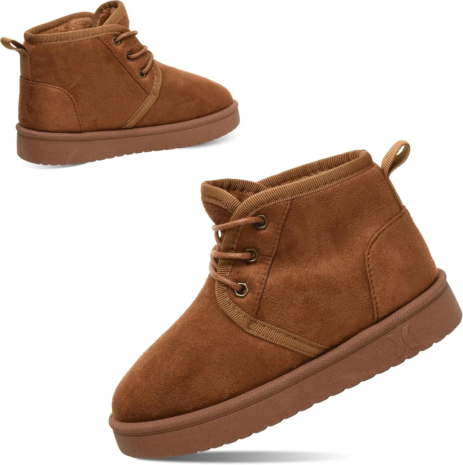 Детские зимние ботинки на шнуровке с флисовой подкладкой Mosi Winter Boots Hurley, Chestnut