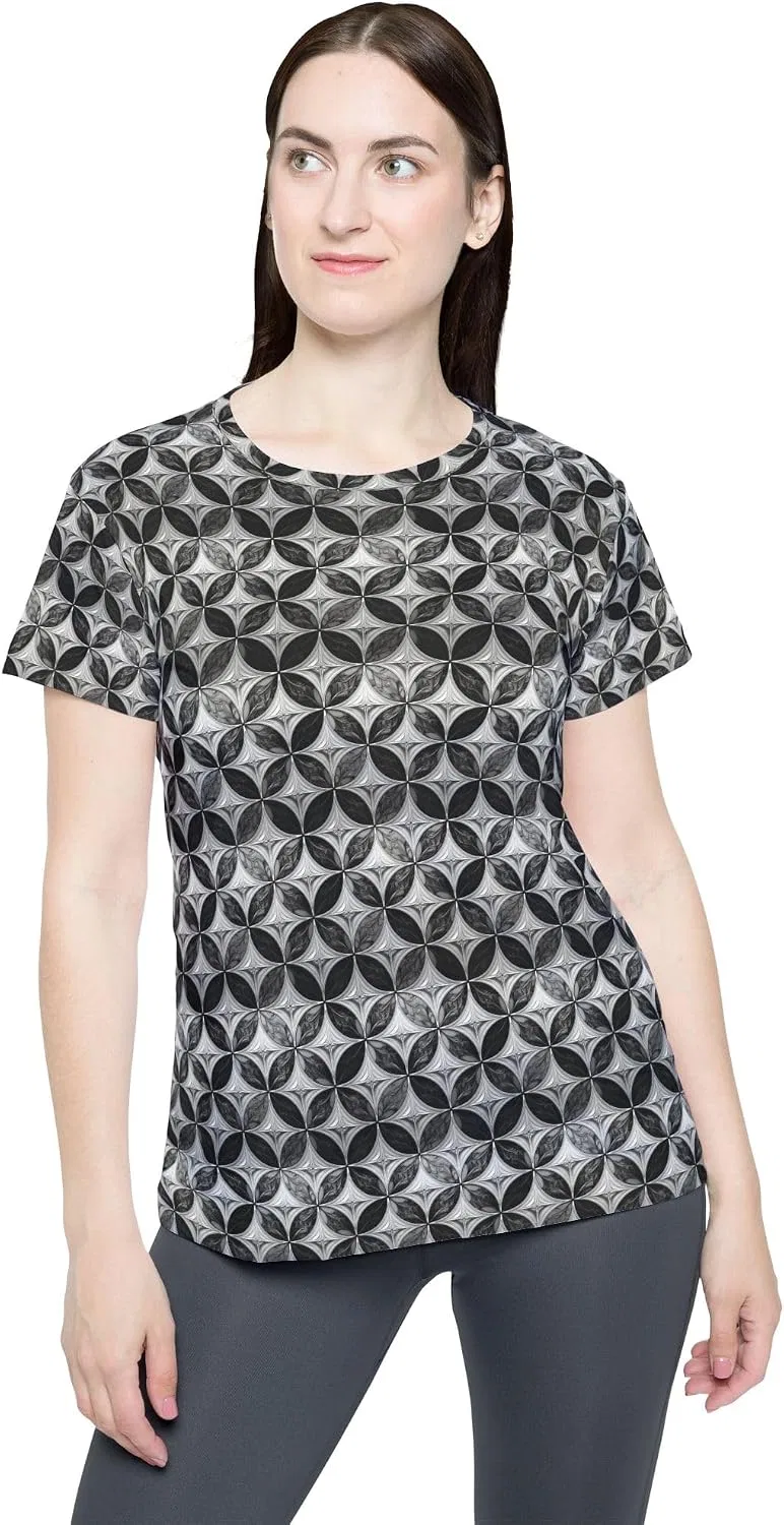 Женская спортивная футболка с принтом MonoWeave Line, Multicolor