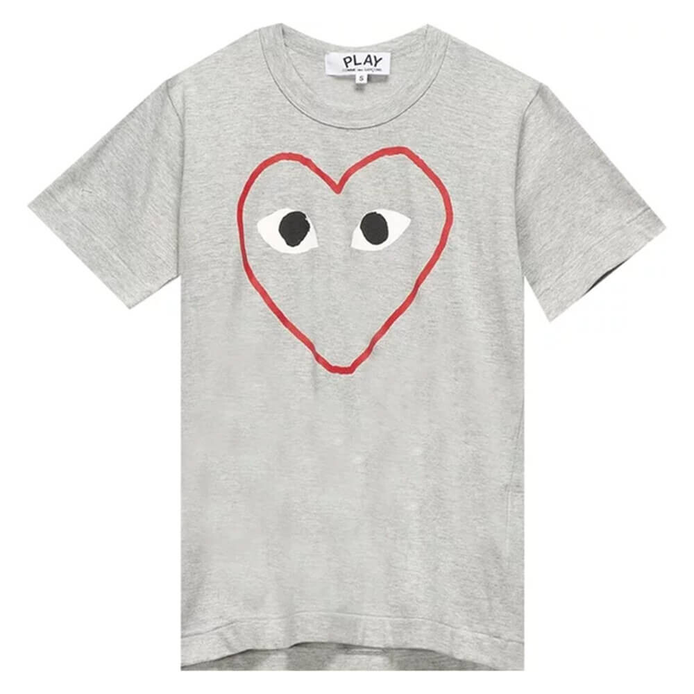 

Футболка Comme Des Garçons Play Logo Print, серый