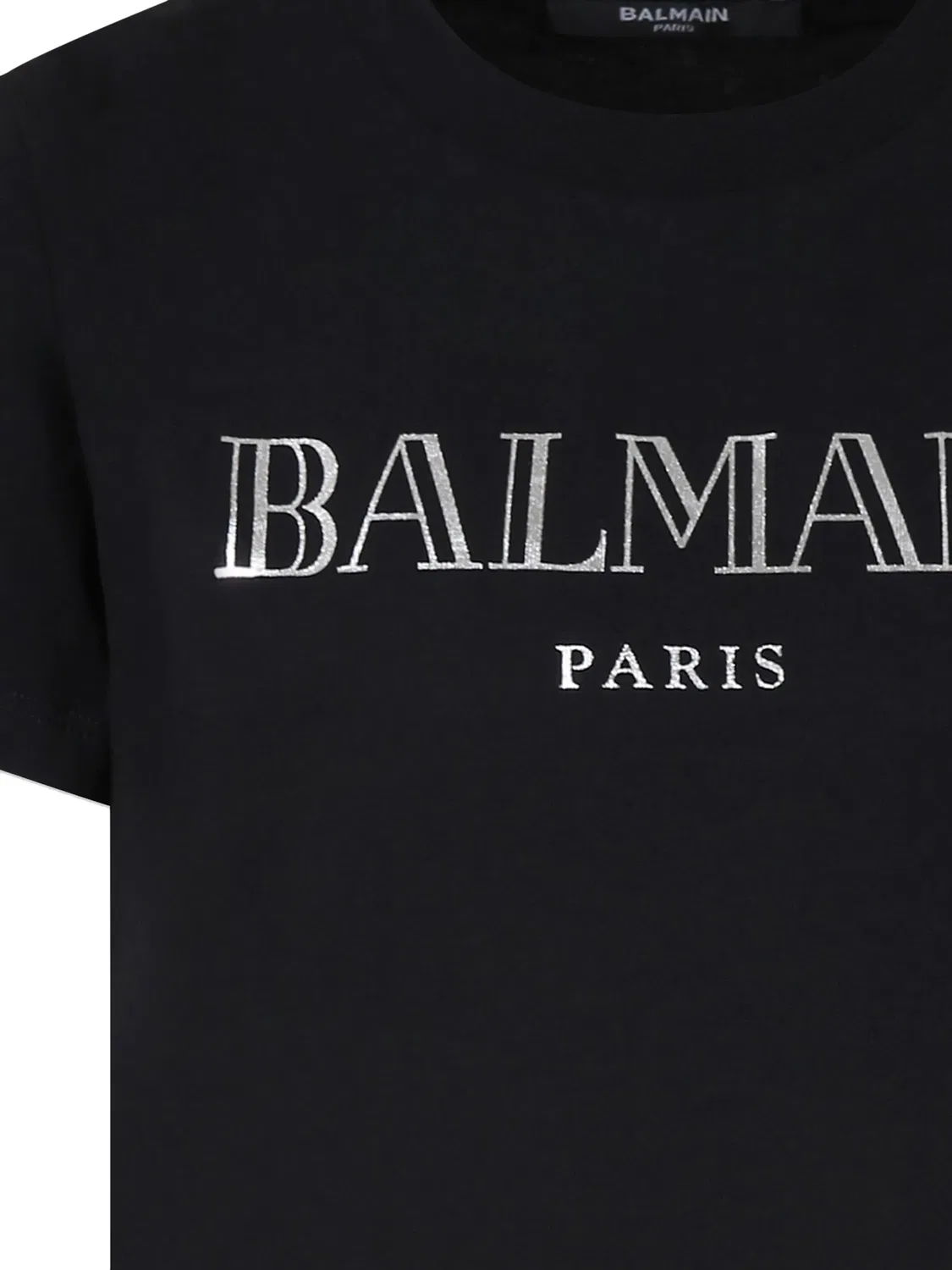 Футболка из органического хлопка с логотипом Balmain, черный — фото 2