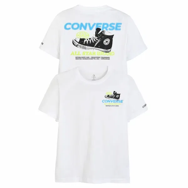 Футболка с принтом Converse, белая, Playkizpro — фото 2