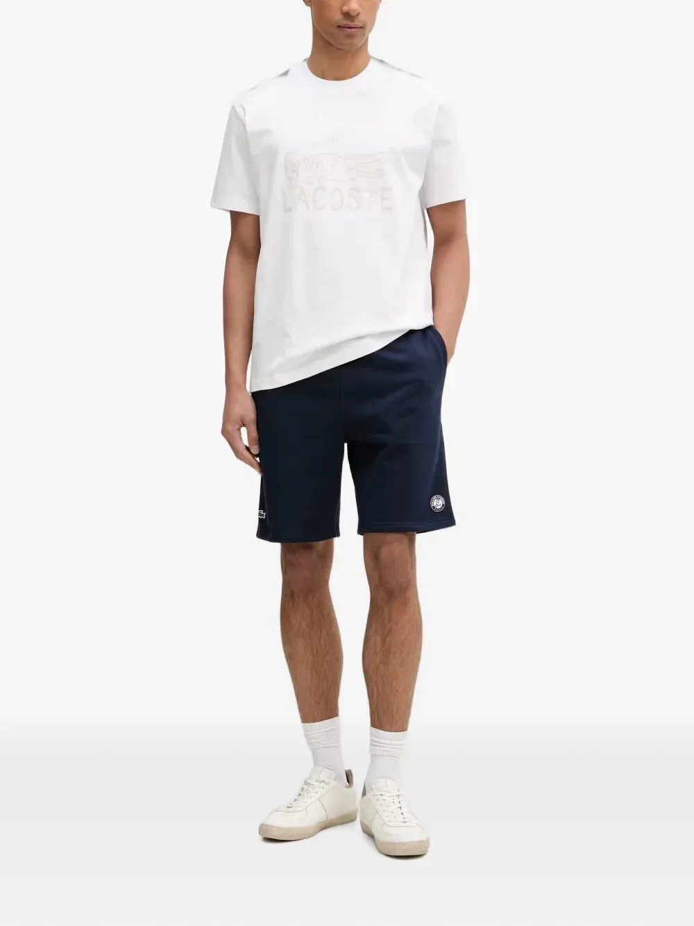 Хлопковая футболка с логотипом Lacoste, белый — фото 2
