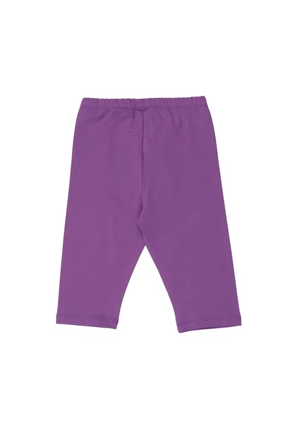 Леггинсы хлопковые Soft violet-3/4 leggings - shorts Walkiddy, purple, фиолетовый — фото 2