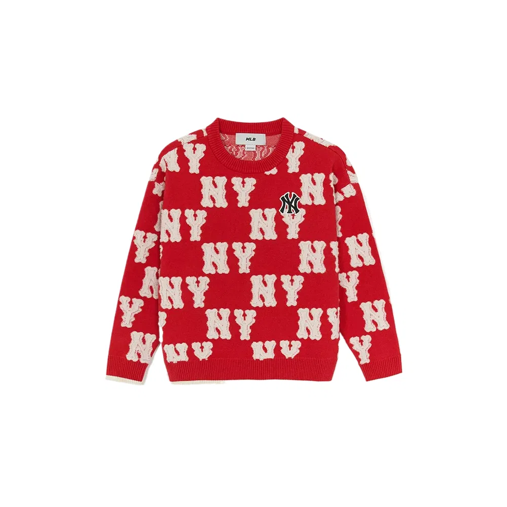 Детский свитер с круглым вырезом MLB KIDS, Red