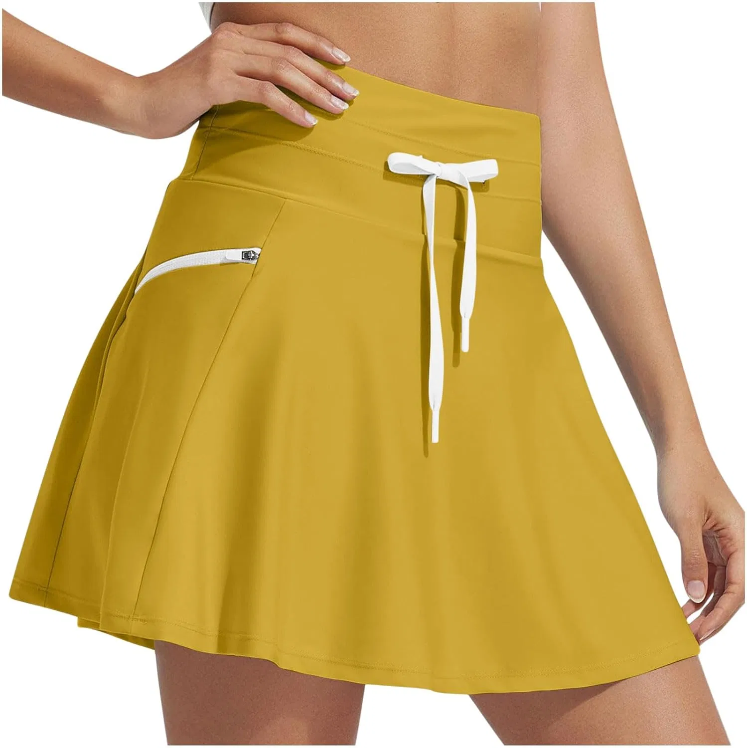 Женская юбка для купальника с высокой талией, Yellow