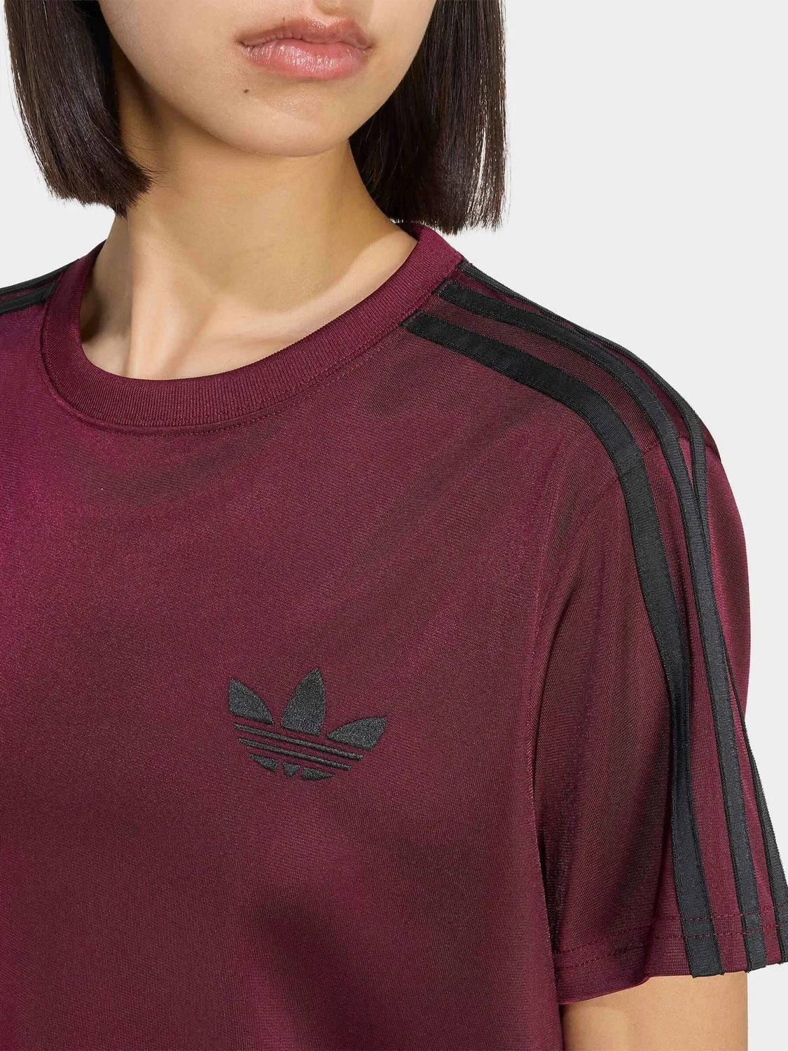 Футболка Firebird, свободная посадка, adidas Originals, темно-бордовый — фото 4