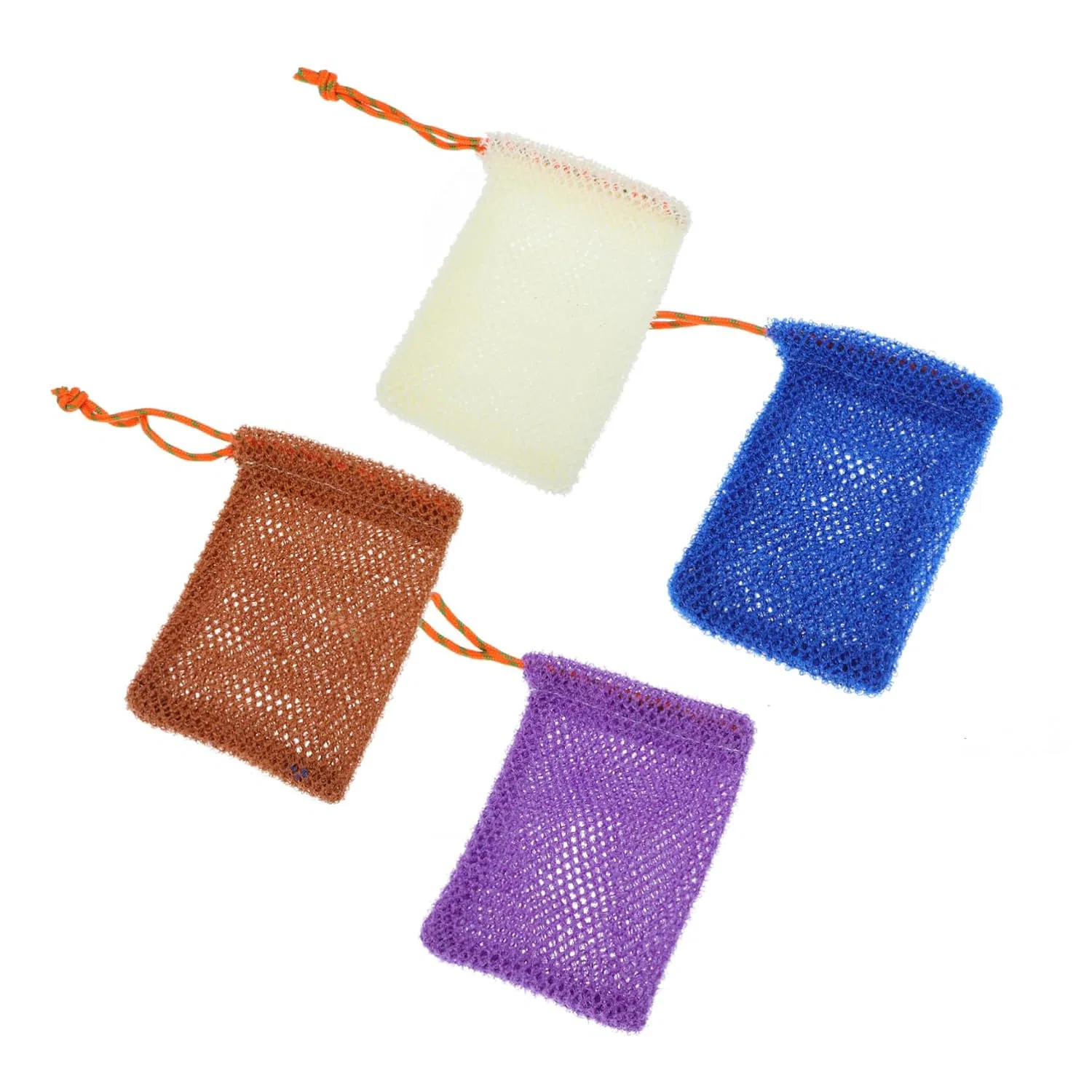Набор мочалок для душа из 4 штук DOITOOL, 14 x 9.5 x 2 см, Purple