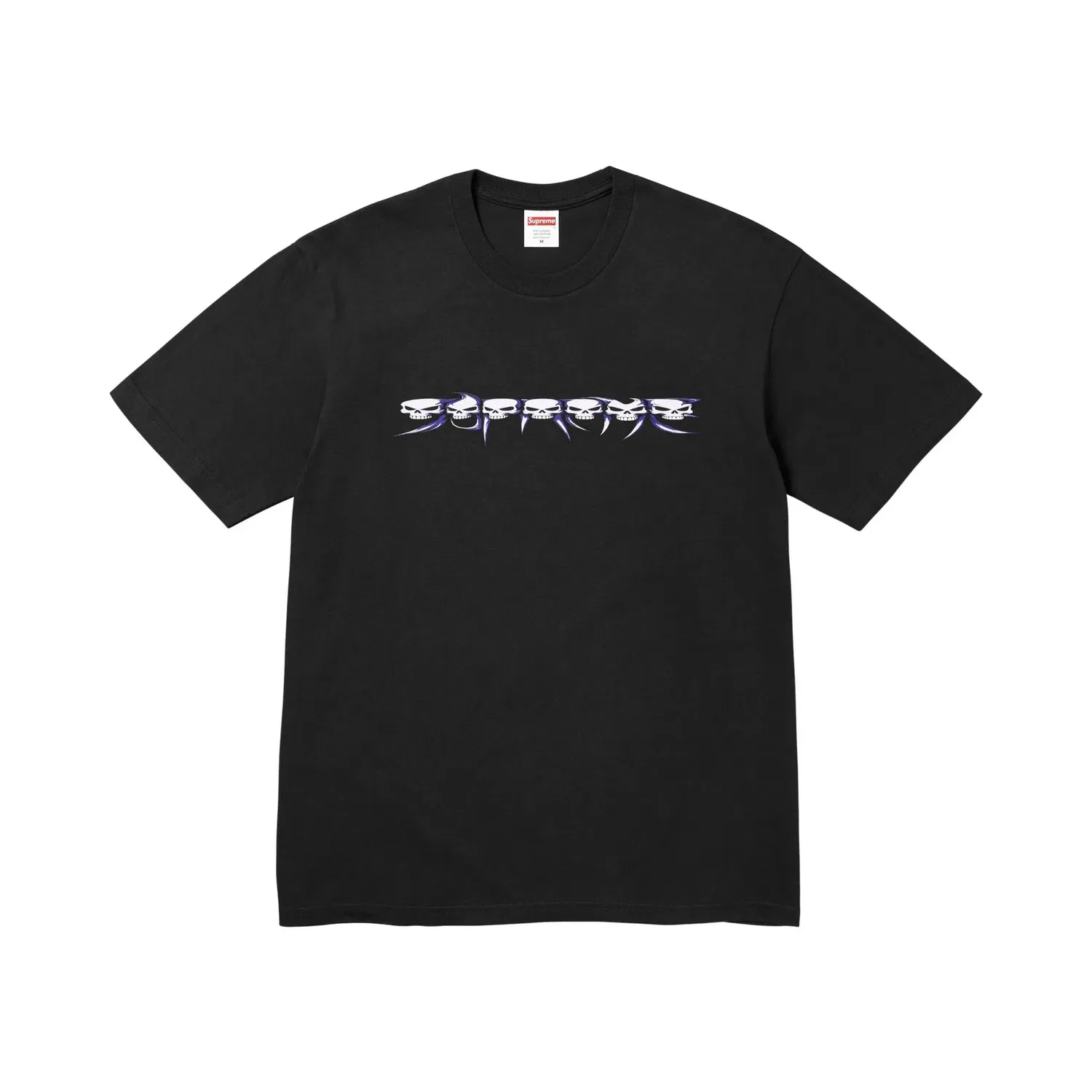 Футболка с принтом Supreme Skulls Spellout, Black