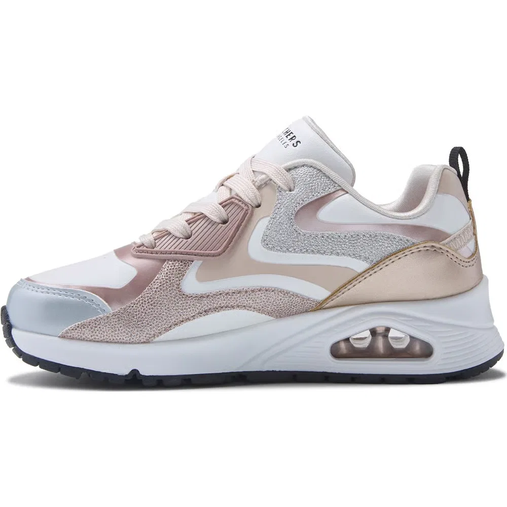 Детские кроссовки Street Uno Skechers, White Metallic — фото 3