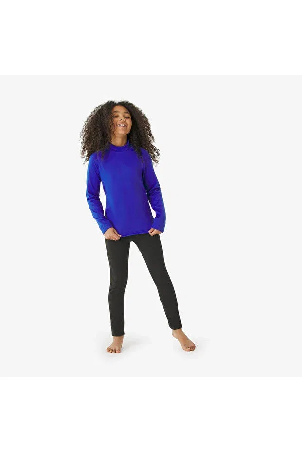 Детское термобелье для девочек с длинным рукавом Wedze BL 500, Decathlon, Blue — фото 3