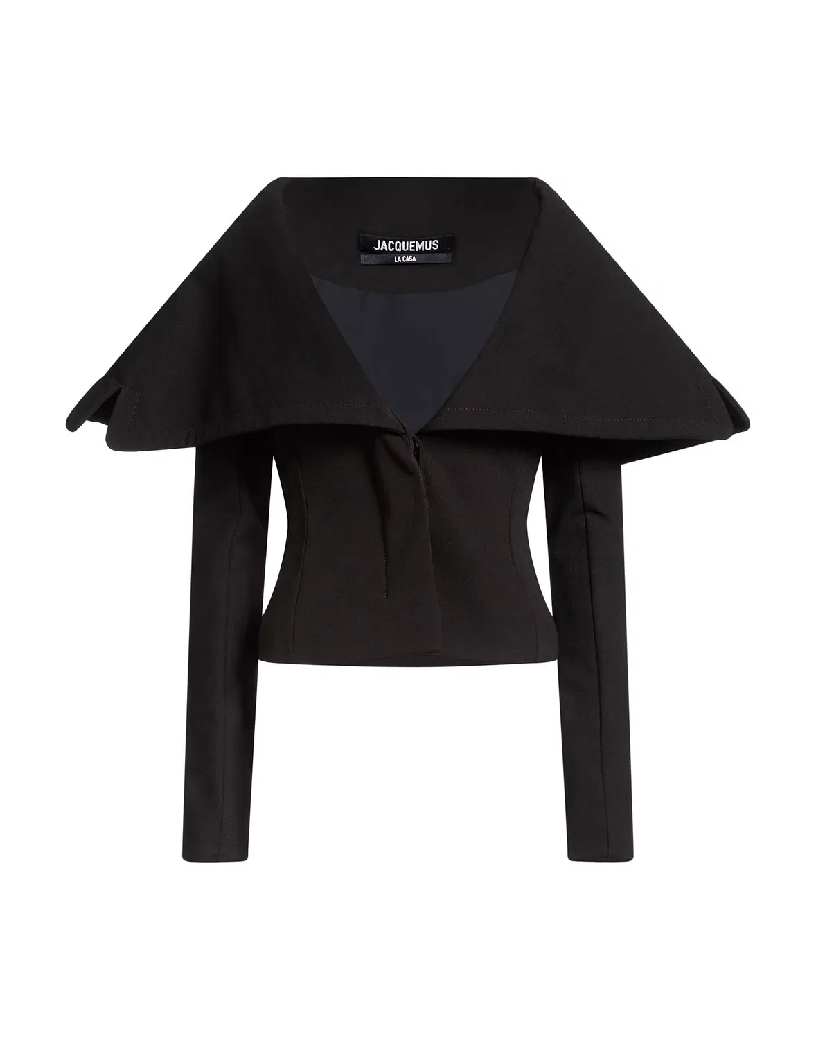 Женский пиджак из крепа с лацканами Jacquemus, черный