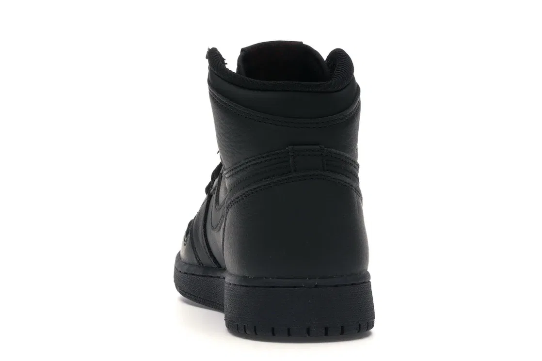 Детские кроссовки для мальчиков с высоким берцем Jordan 1 Retro High OG Jordan, Black/University Red — фото 4