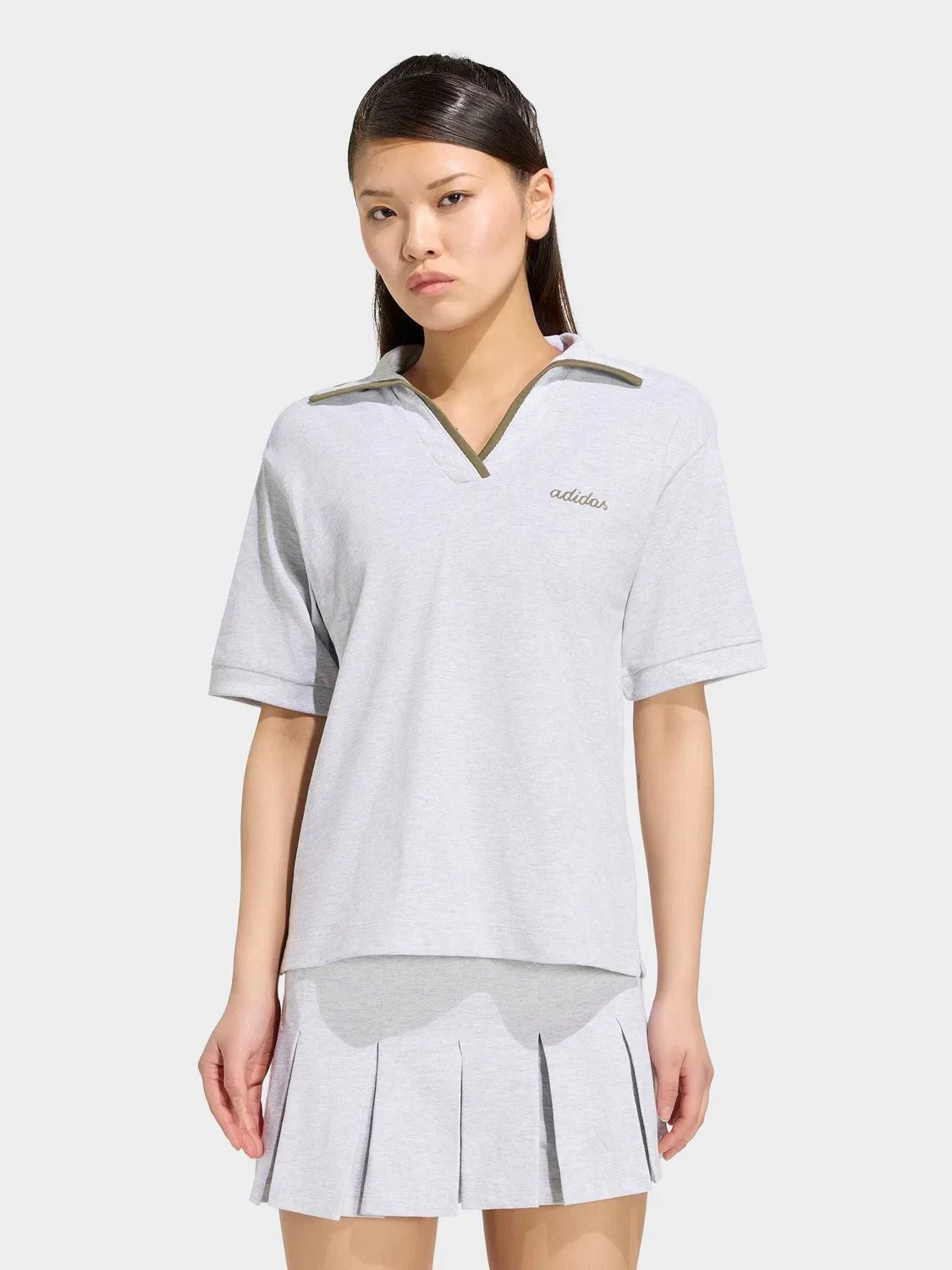 Поло adidas Colourpop, светло-серый