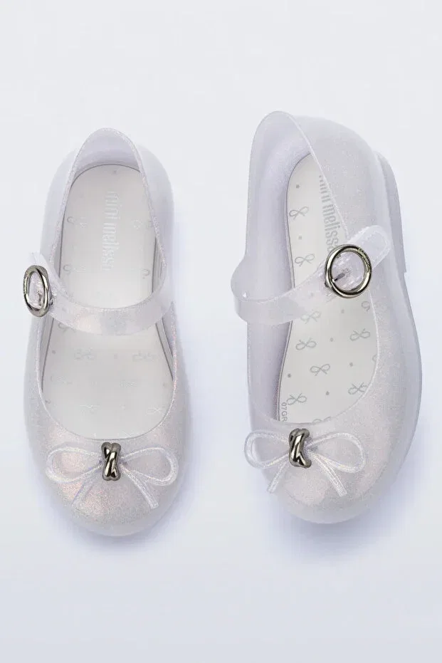 Детские балетки для девочек из искусственной кожи Mini Melissa, White