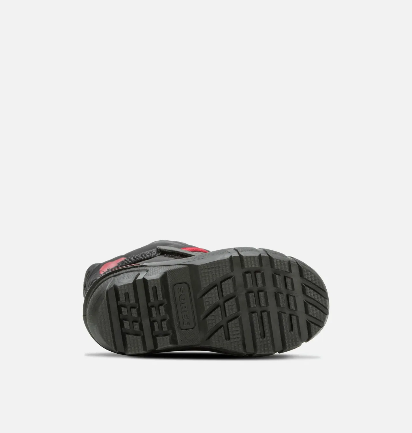 Детские зимние ботинки для мальчиков на липучке Flurry Sorel, Black Bright Red — фото 3