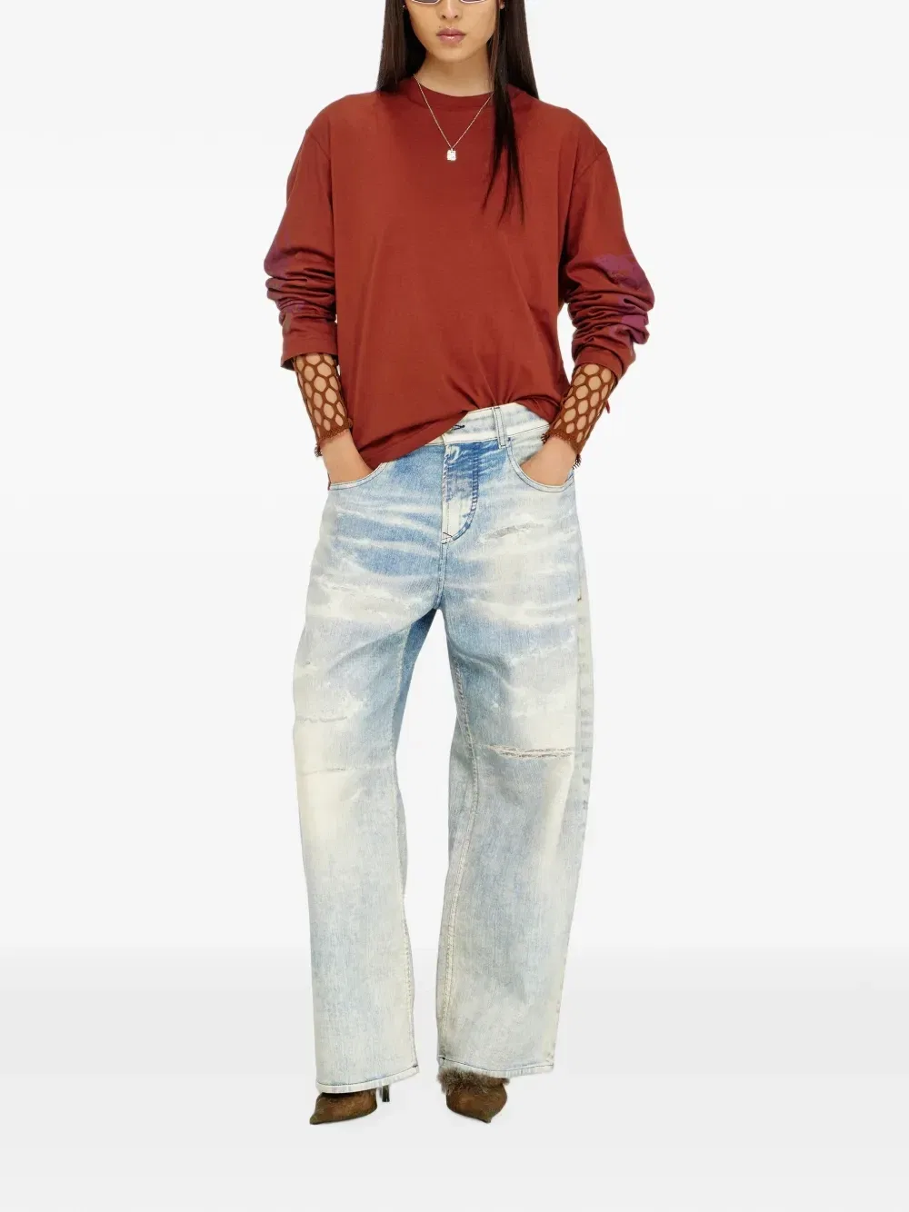 Свободные джинсы с обычной посадкой 2097 D-Enim-M Joggjeans Diesel, синий — фото 2