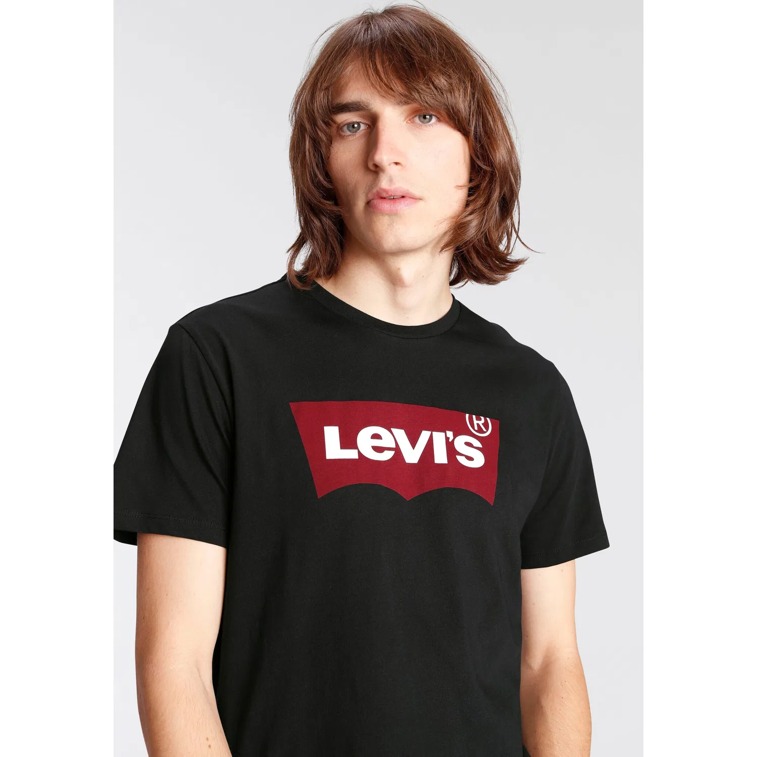 Мужская хлопковая футболка с логотипом Levi's, Black — фото 3