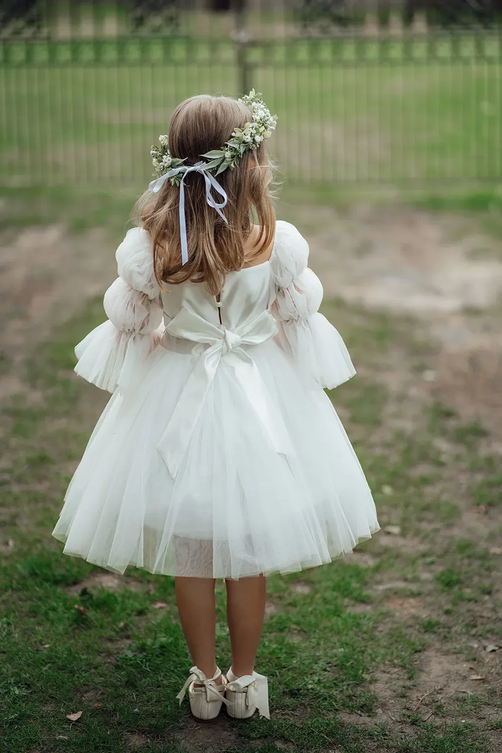 Платье с длинным рукавом Etoile Uk Flower Girl Boutique, White — фото 3