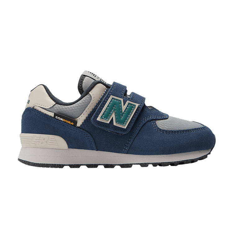 

Кроссовки New Balance 574 Hook & Loop Little Kid Wide 'Cordura Pack - Navy Slate Grey', синий