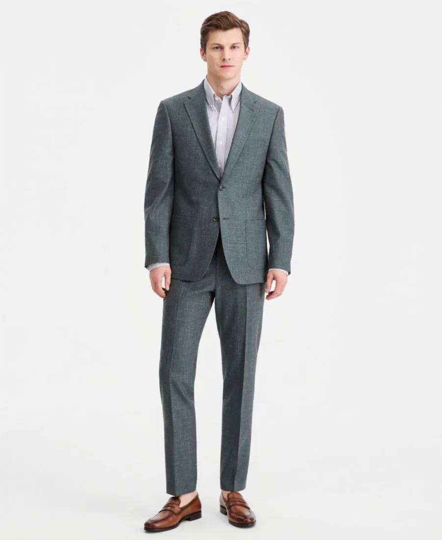 Пиджак от костюма Modern Fit Wool Silk Linen Tommy Hilfiger, Green — фото 4