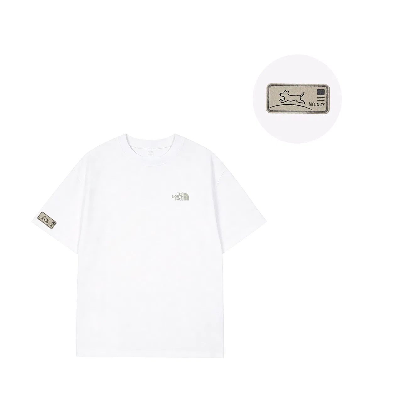Футболка для девочек с принтом Unisex Crew Neck Moderate, THE NORTH FACE, Белый — фото 4