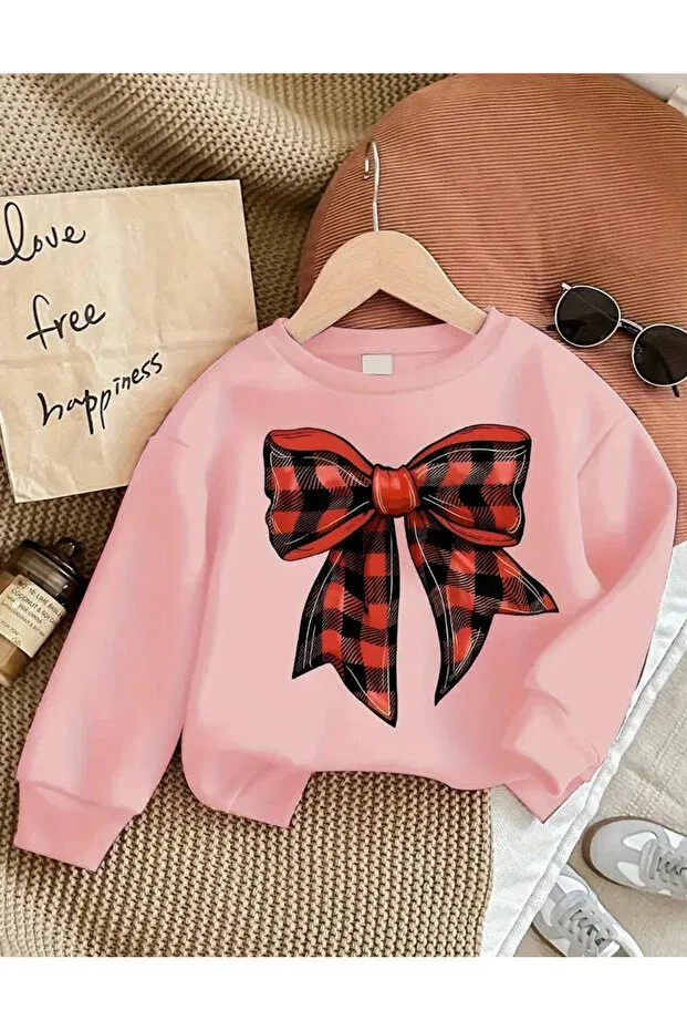 Детские свитшот для девочек с принтом Aemi, Pink