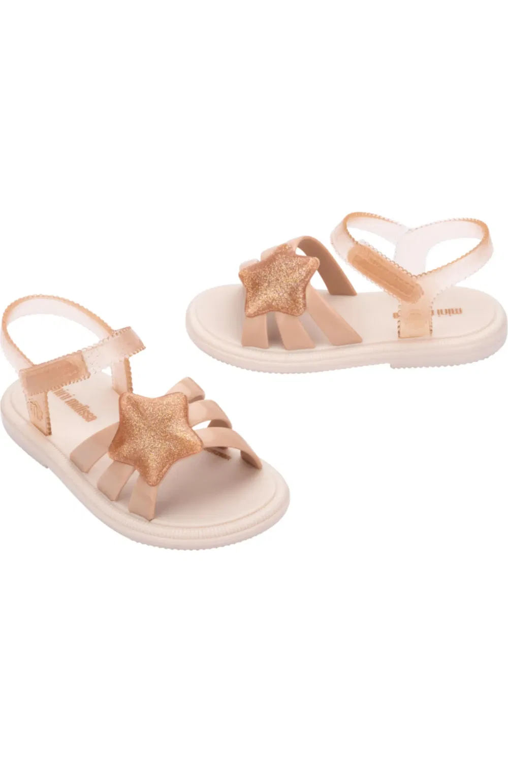 Сандалии детские с блестками Hip Sky Mini Melissa, Beige/Glitter — фото 4