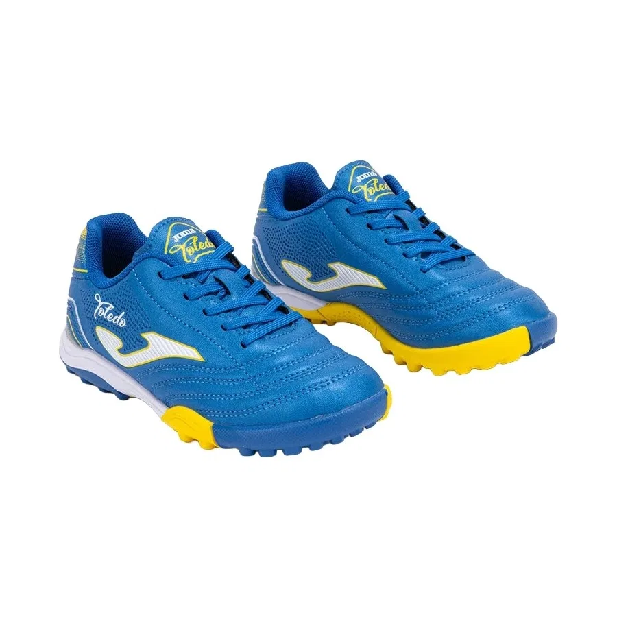 Детские бутсы для футзала Toledo Jr Joma, Темно-синий/Оранжевый — фото 3