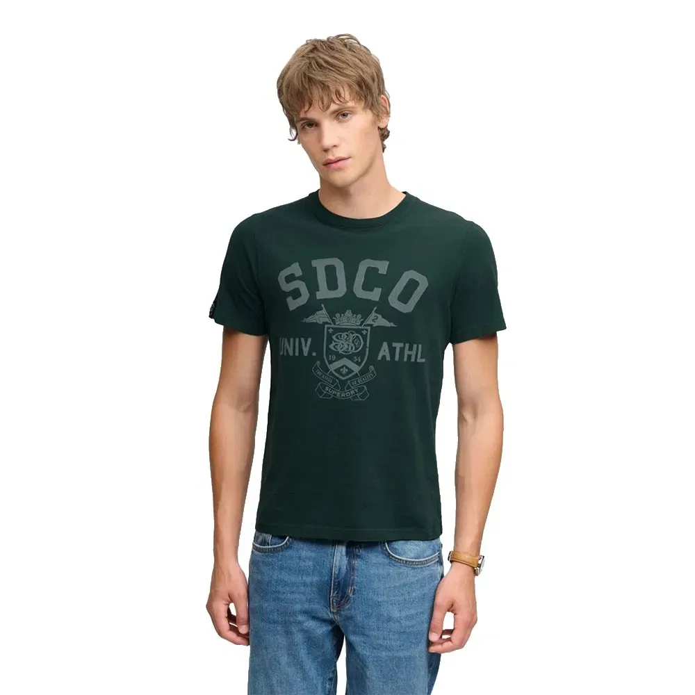 Мужская футболка с принтом Gothic Varsity Superdry, Green