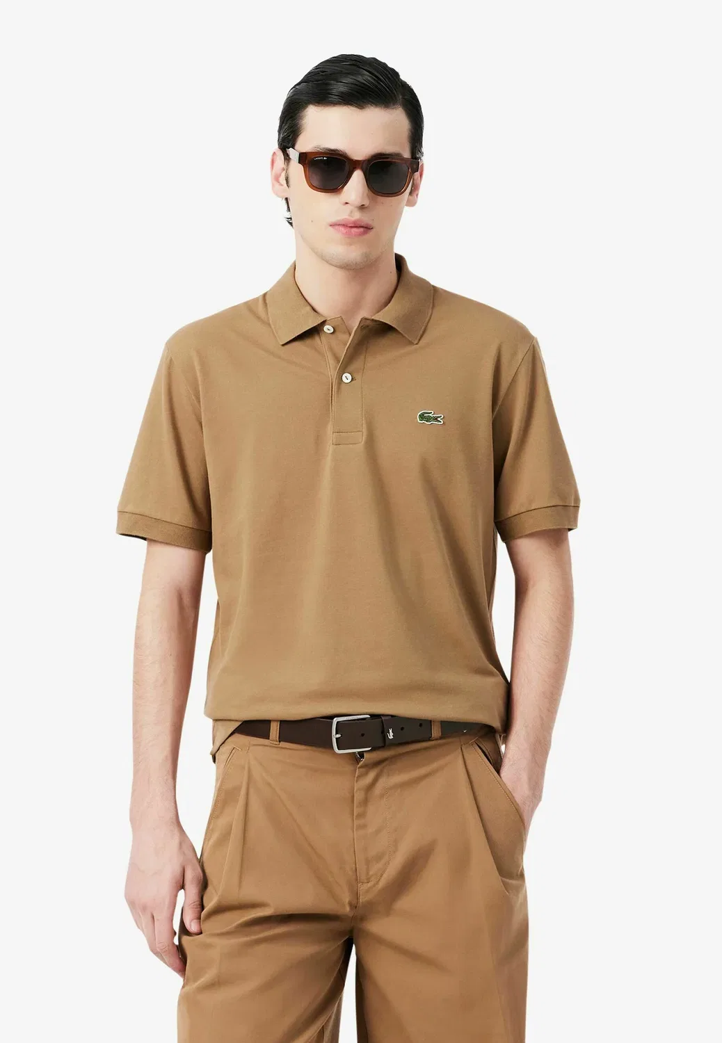 Мужская рубашка поло с коротким рукавом Lacoste, Marron-Six