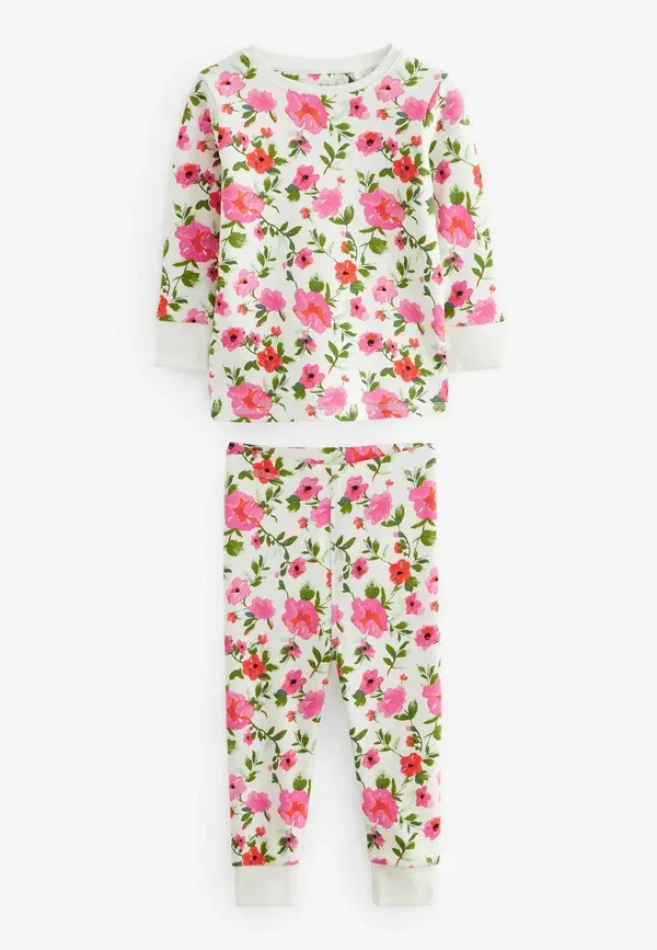Пижамный комплект из 3 предметов Regular Fit, Floral, Next, Pink Black, черный/розовый — фото 3