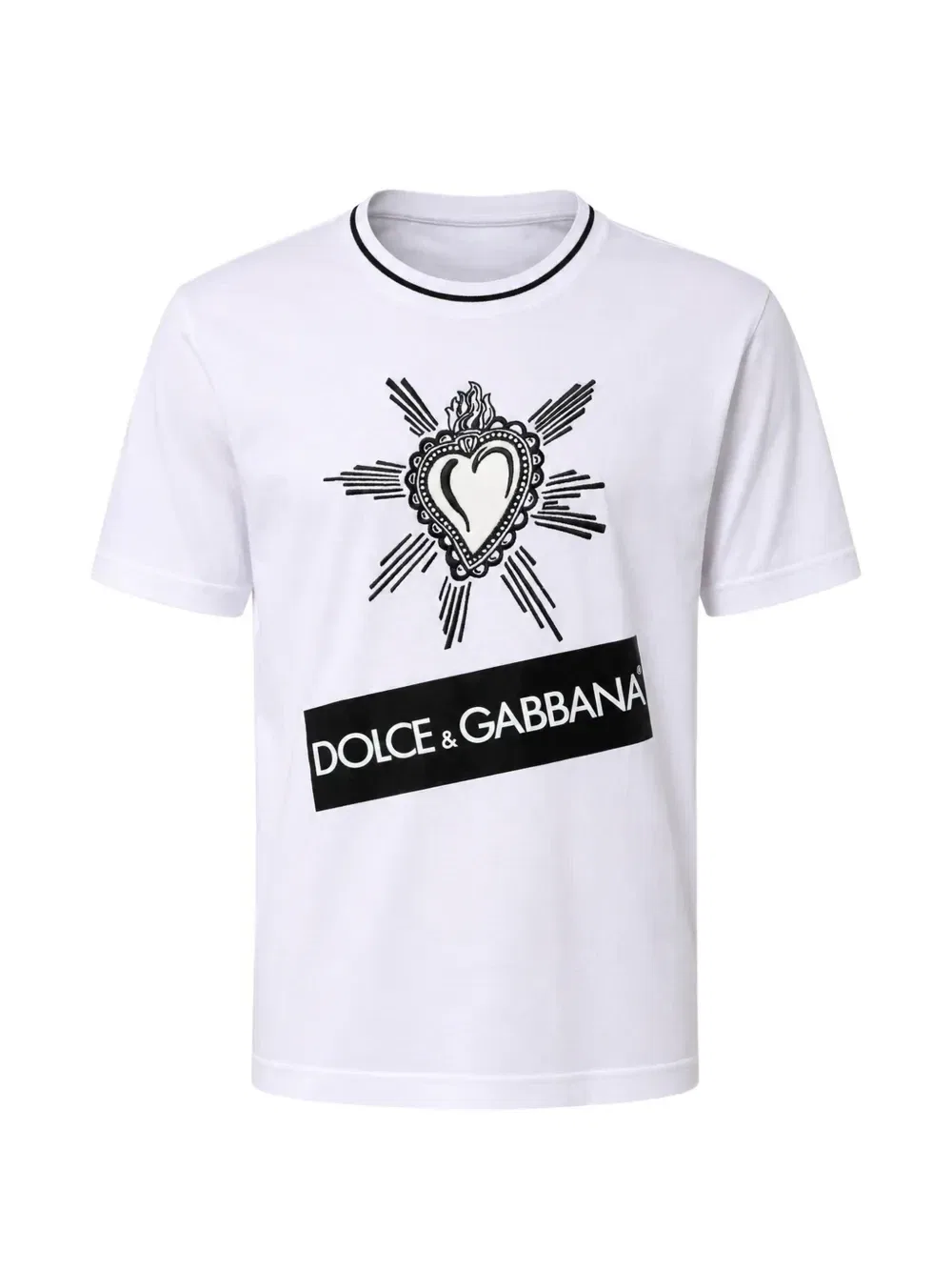 Футболка Sacred Heart с графичным принтом DOLCE & GABBANA, белый