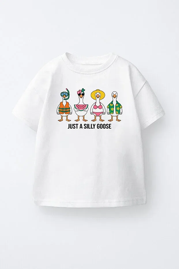 Детская футболка для мальчиков с принтом Oversize Duck C.C.L. Coccolin Kids Baby Clup, White