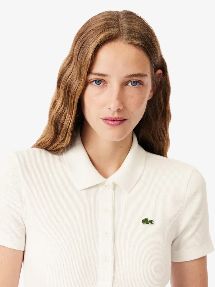 Футболка-поло LACOSTE Slim Fit, White — фото 2