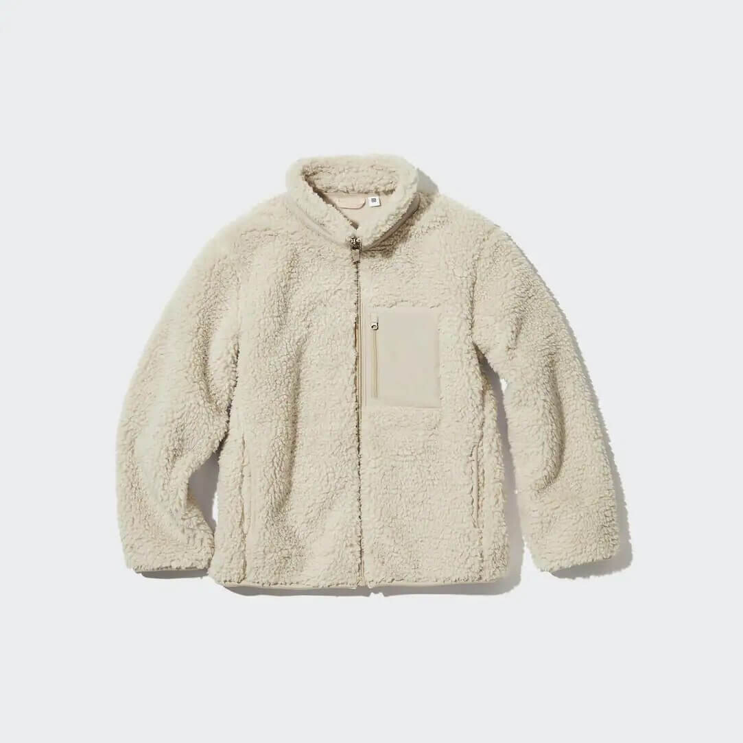 

Детская куртка Uniqlo Windproof Fleece, светло-бежевый