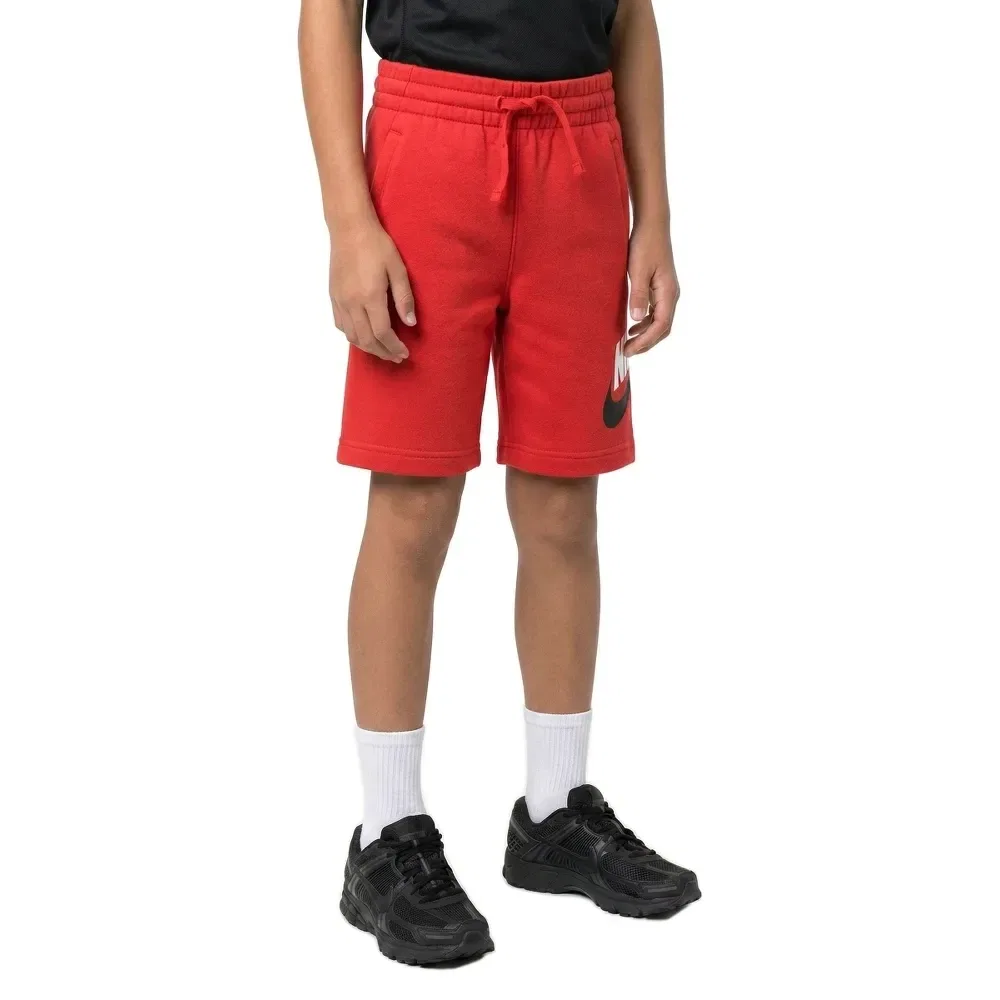 Детские шорты из футера с затяжками Nike Club Hbr Fit, Red — фото 3