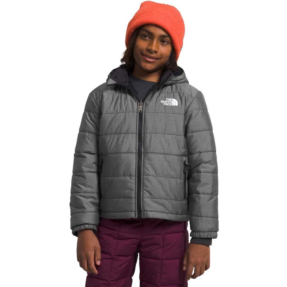 Куртка-худи детская утепленная с капюшоном The North Face, TNF Medium Grey Heather